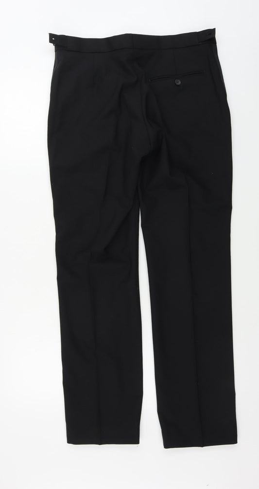Preworn Mens Black Trousers Size 34 in L31 in