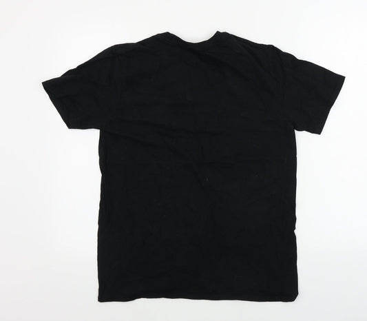 Mens UK Size M Gildan Black T-Shirt