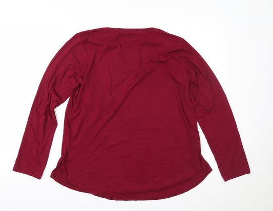 Select Womens Purple Basic Blouse Size L