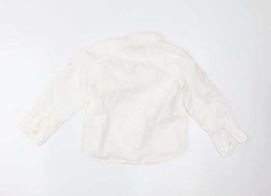 H&M Boys White Basic Dress Shirt Size 7 Years