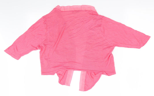 Womens UK Size 12 Peacocks Pink Cardigan Jumper