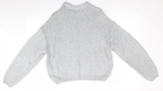 Divided Girls Grey Pullover Jumper Size 8 Years