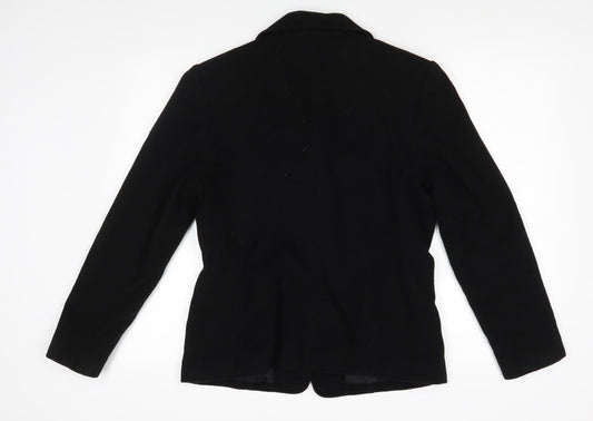 Womens UK Size One Size Preworn Black Pea Coat