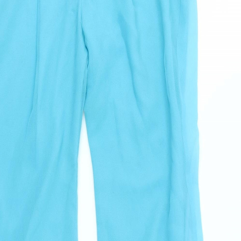 Womens UK Size M Preworn Regular Fit Blue Trousers