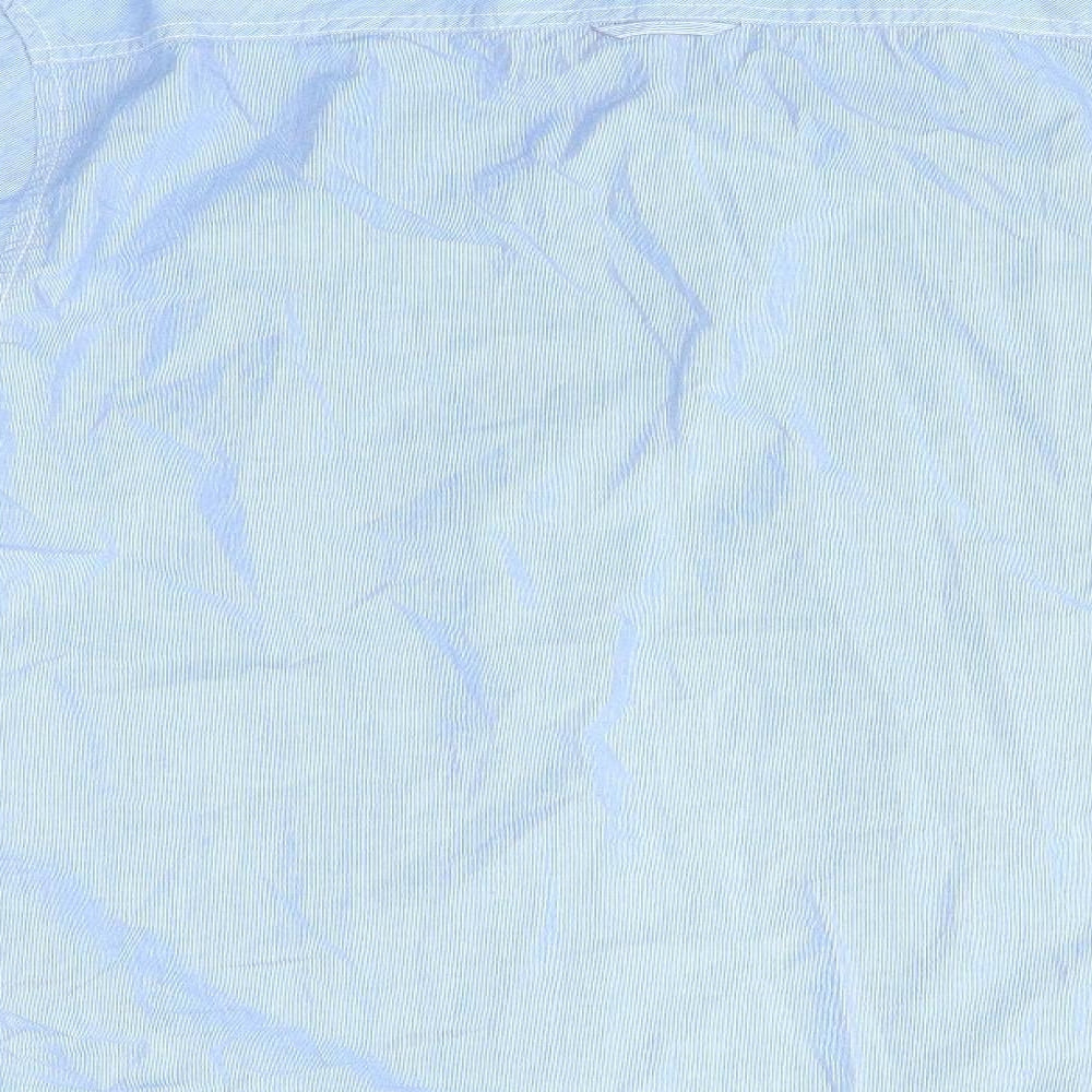 Mens UK Collar Size S EASY 1973 Smart Blue Dress Shirt