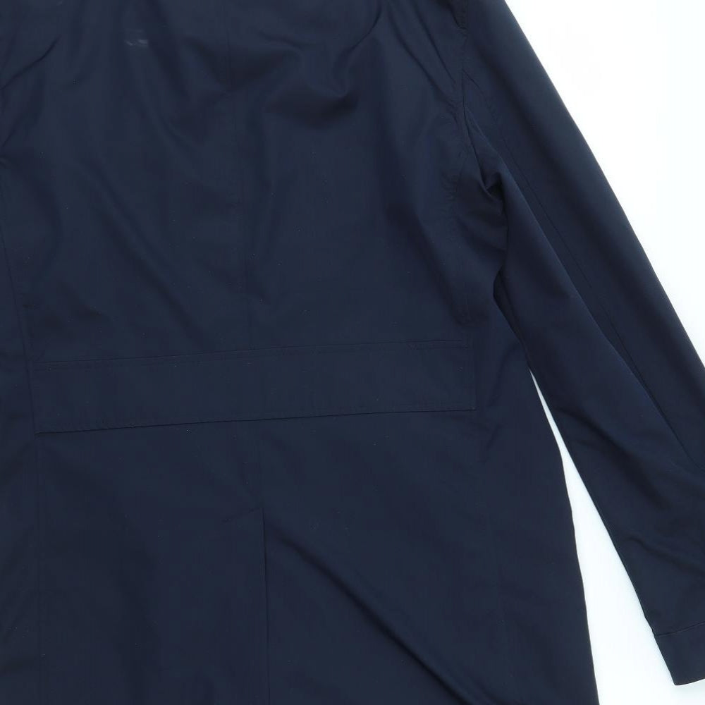 Brand and care label for Autograph women’s blue overcoat coat, size S