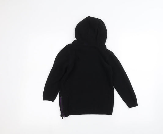 NEXT Girls Black Pullover Hoodie Size 5 Years