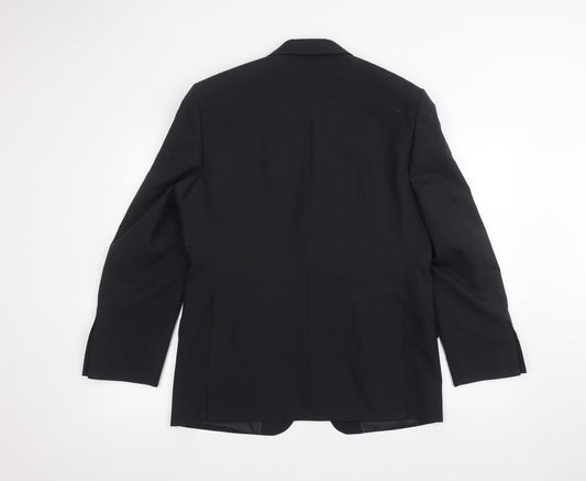 George Mens Black Striped Jacket Suit Jacket Size 38