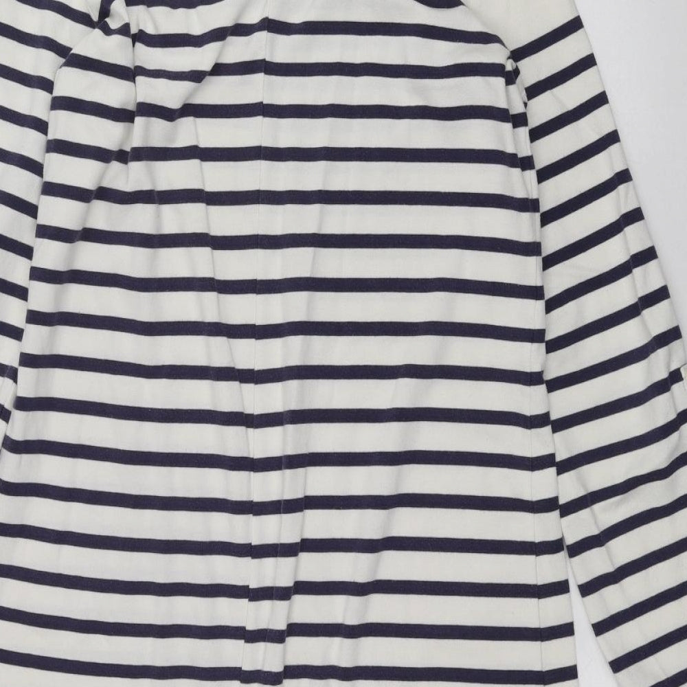 Gap Womens White Striped Pullover Jumper Size M
