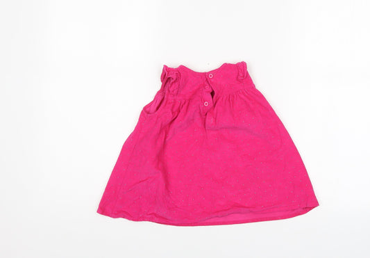 Pep & co Girls Pink Spotted A-Line Size 6-9 Months