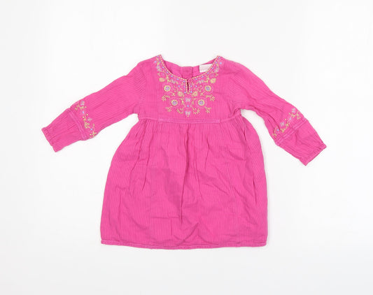Butterfly Girls Pink Floral Shift Size 12-18 Months