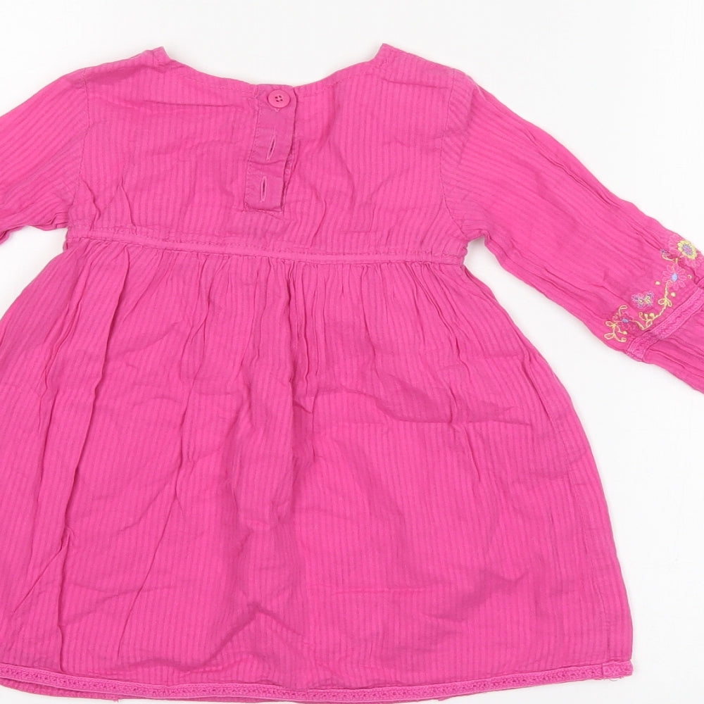 Butterfly Girls Pink Floral Shift Size 12-18 Months