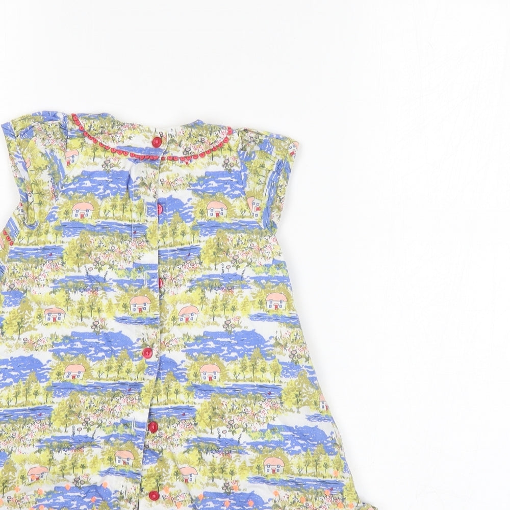 Brand and care label for Marks & Spencer girls’ multicoloured a-line, size 6-9, months