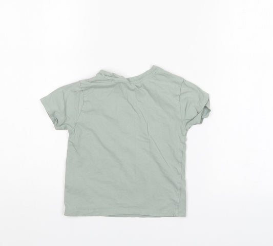 Primark Girls Green Basic T-Shirt Size 2-3 Years