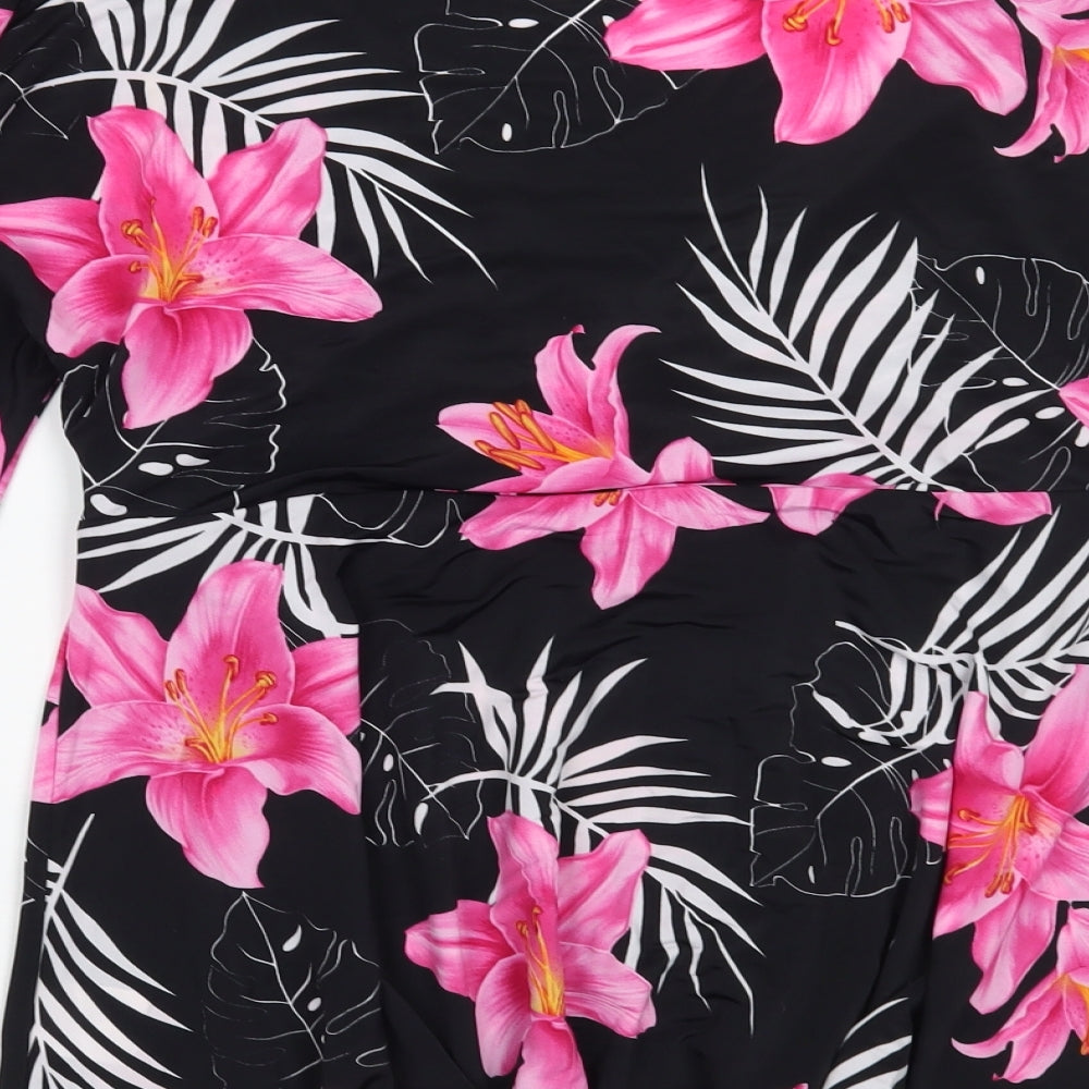 Womens UK Size 12 Preworn Black Basic Blouse