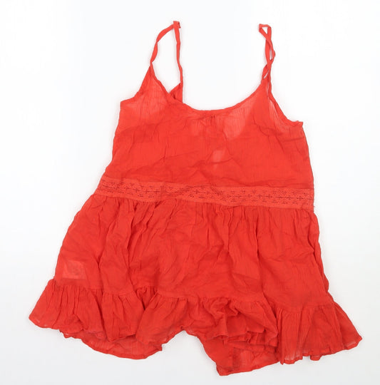 Evie Womens Orange Basic Tank Size 12