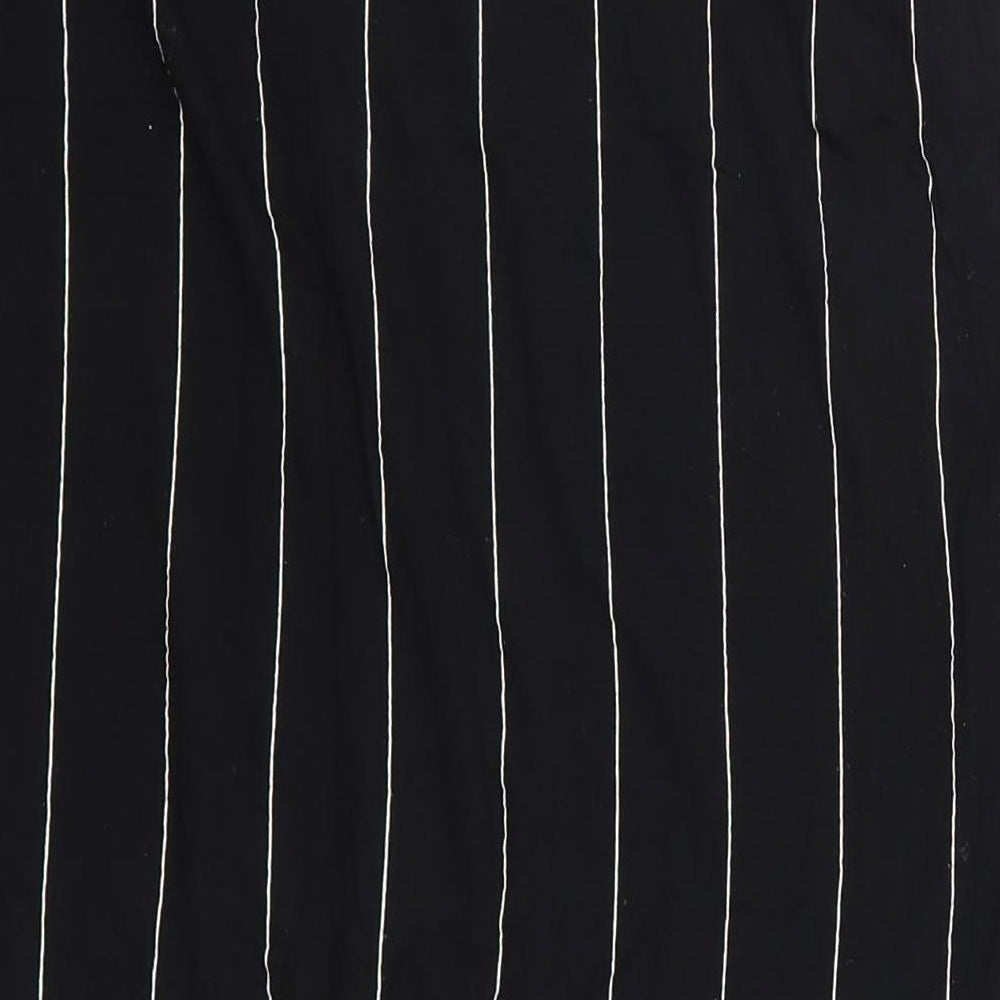 PRETTYLITTLETHING Womens Black Striped Straight & Pencil Skirt Size 28 in