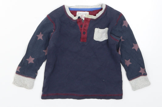 NEXT Boys Blue Solid Cami Pyjama Top Size 18-24 Months - Stars