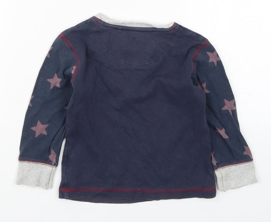 NEXT Boys Blue Solid Cami Pyjama Top Size 18-24 Months - Stars