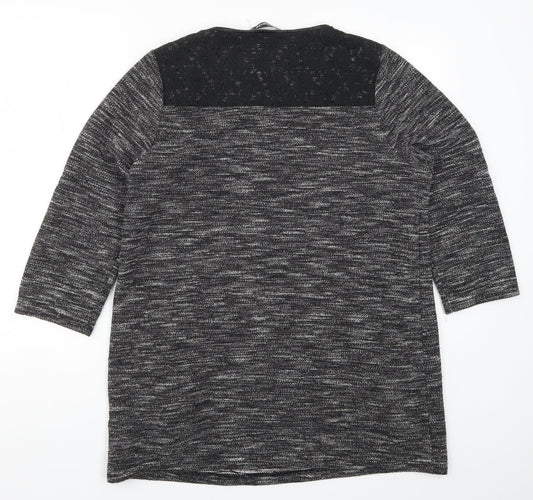 Bonmarché Womens Grey Basic T-Shirt Size 16