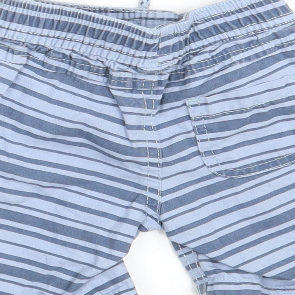 Priamrk Baby Blue Striped Sweatpants Trousers Size 6-9 Months - Waist 16in; Inside leg 3in