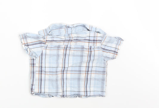 George Boys Blue Check Basic Button-Up Size 9-12 Months