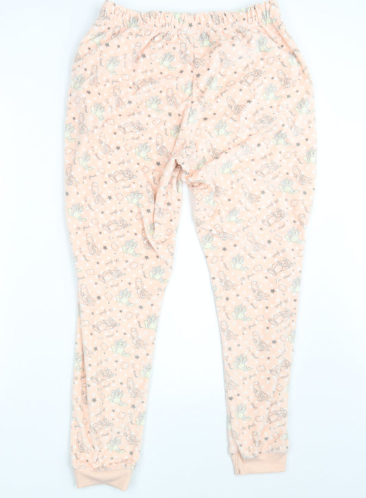 TU Womens Pink Animal Print Sweatpants Trousers Size 12 L28 in