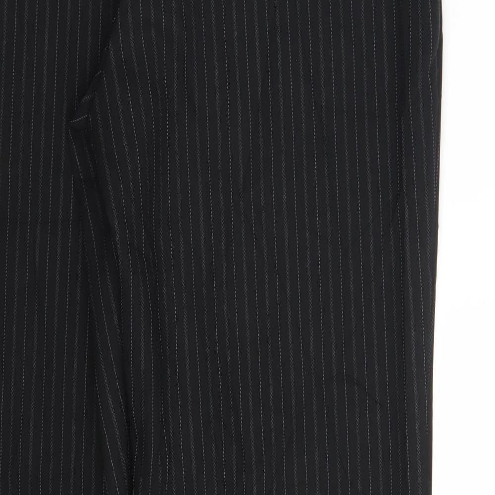 George Womens Black Striped Trousers Size 14 L30 in