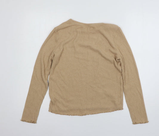 TU Womens Beige Knit Pullover Jumper Size 12