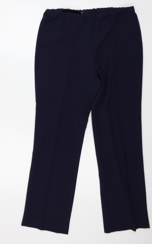Womens UK Size 12 Bonmarché Regular Fit Blue Trousers