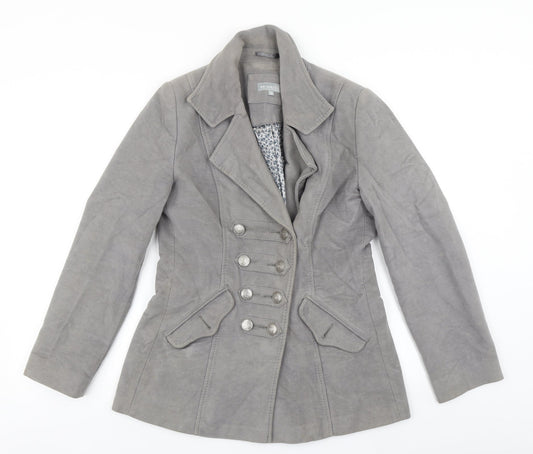 Womens UK Size 10 Per Una Grey Overcoat