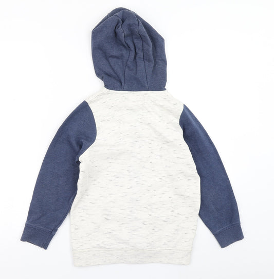 TU Boys Blue Colourblock Full Zip Hoodie Size 9 Years