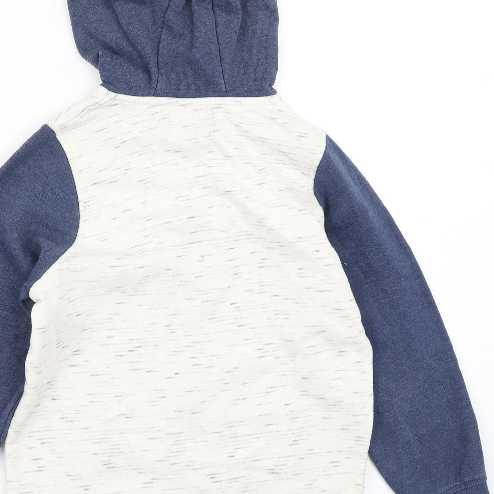 TU Boys Blue Colourblock Full Zip Hoodie Size 9 Years