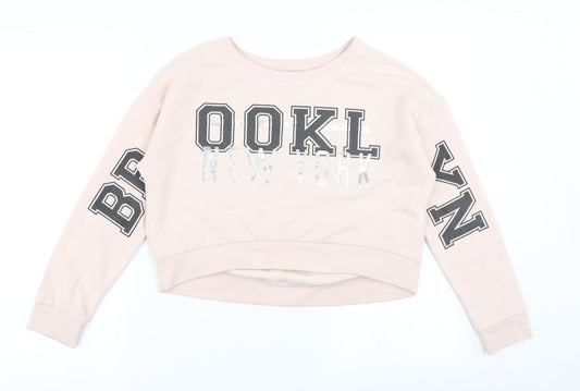 915 Generation Girls Pink Pullover Sweatshirt Size 10-11 Years - Cropped