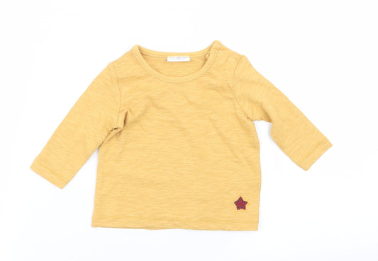 NEXT Girls Yellow Basic T-Shirt Size 0-3 Months