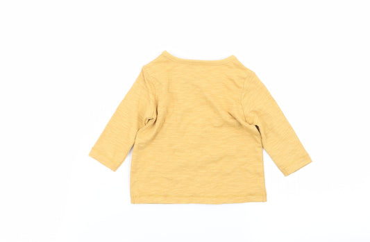 NEXT Girls Yellow Basic T-Shirt Size 0-3 Months