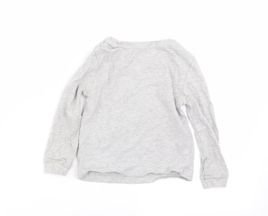 lily and dan Boys Grey Solid Pyjama Top Size 2-3 Years