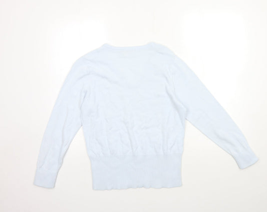 Daily Women Womens Blue Knit Pullover Jumper Size M
