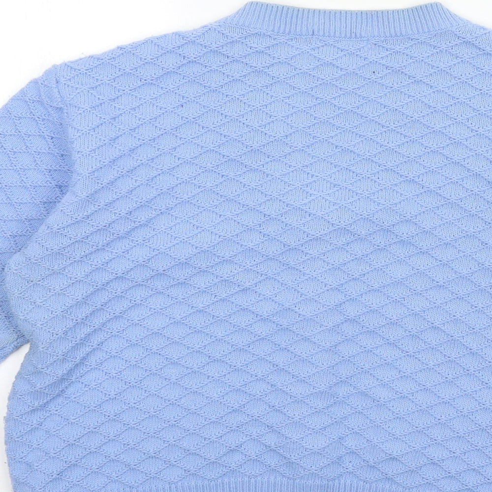 Womens UK Size S reflect Blue Cardigan Jumper