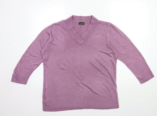Womens UK Size S ORIGINALS Purple Pullover Jumper