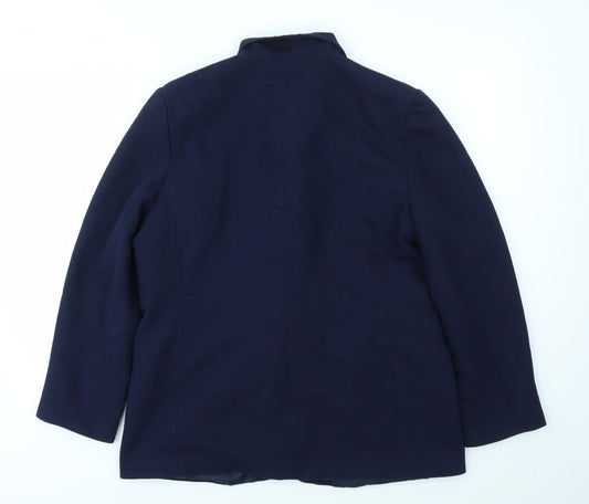 Design essentials Womens Blue Jacket Blazer Size 16