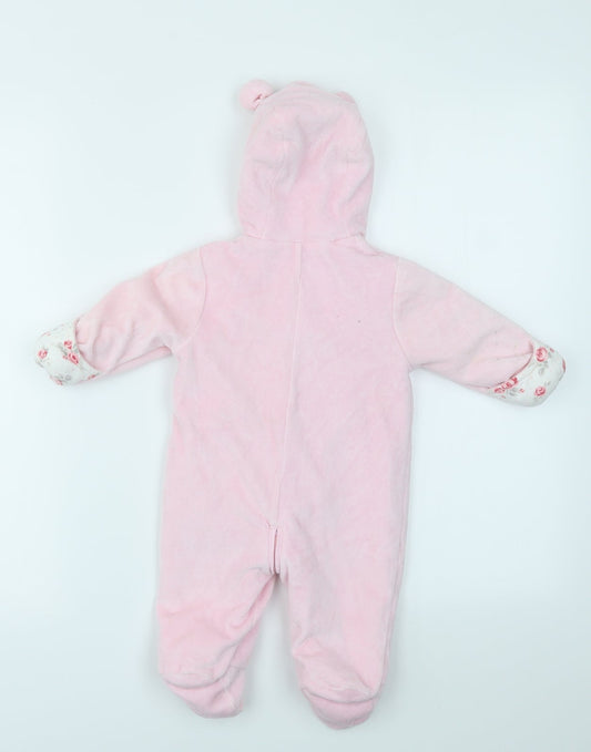 George Girls Pink Basic Jacket Coatigan Size 3-6 Months