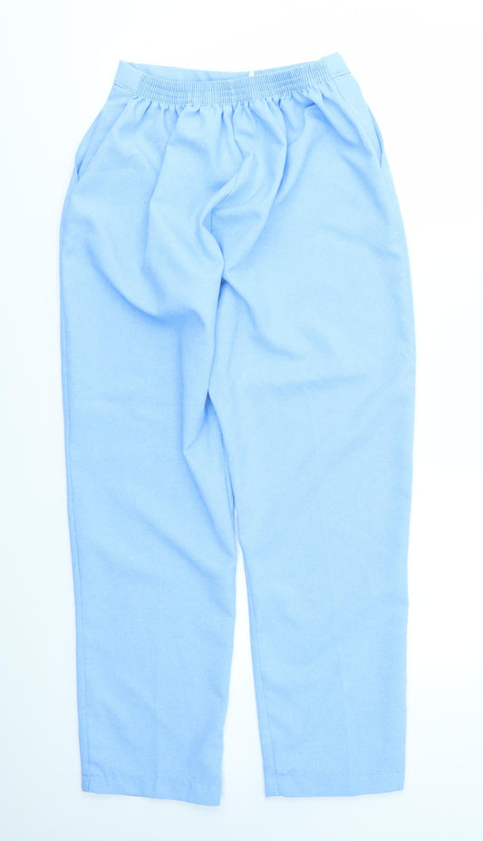 Womens UK Size 14 Preworn Regular Fit Blue Trousers