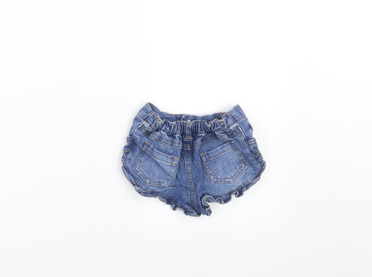 Earlydays Girls Blue Denim Trousers Size 6-9 Months - hotpants