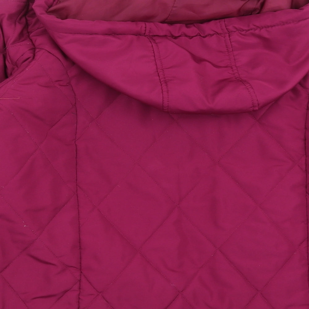 Womens UK Size 10 Damart Purple Quilted Coat