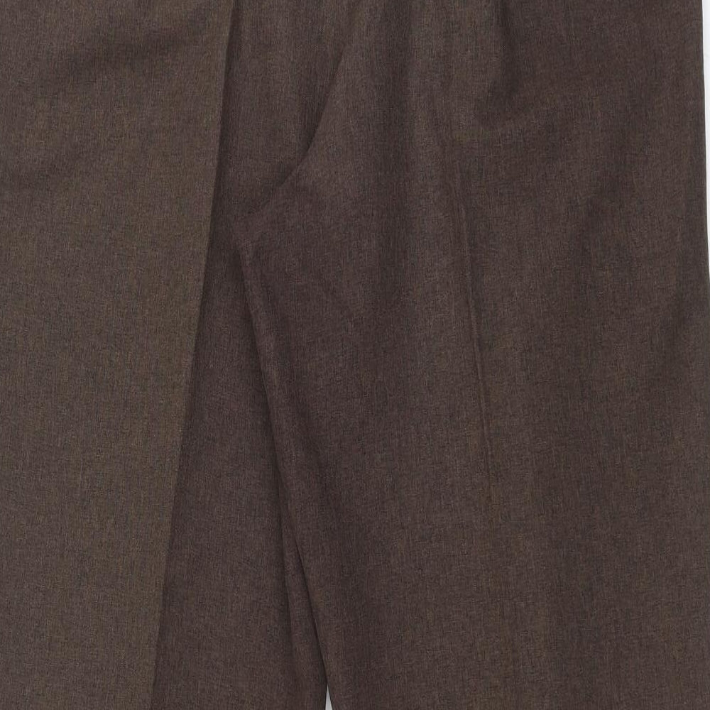 Womens UK Size 16 BM Regular Fit Brown Trousers