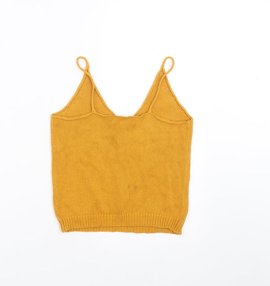 Primark Womens Yellow Knit Pullover Jumper Size 6