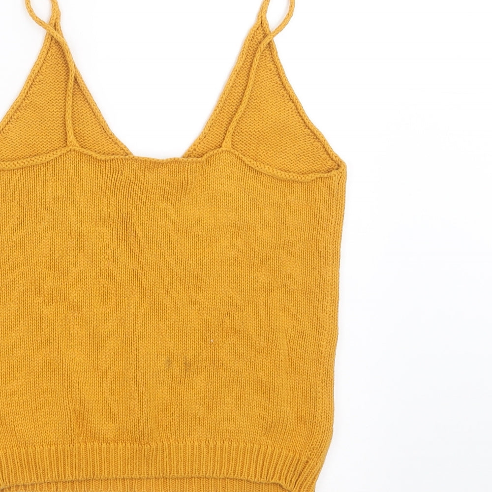 Primark Womens Yellow Knit Pullover Jumper Size 6