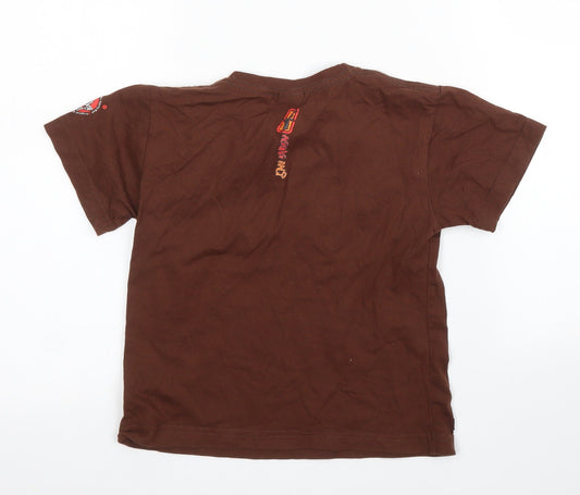 Preworn Boys Brown Basic T-Shirt Size 5 Years - Batman