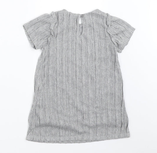 United Colors of Benetton Girls Silver Basic Blouse Size 2 Years